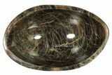 Polished Black Moonstone Bowl - Madagascar #286155-1